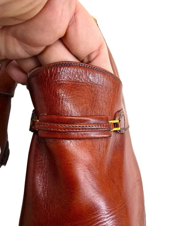 VTG Tanino Crisci Cognac Brown Slender Horsebit Men\'s Loafer Shoes Size 8 main image 9